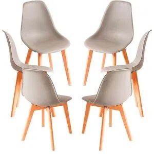 Presentes Miguel Pack 6 Cadeiras Kelen - Cinza