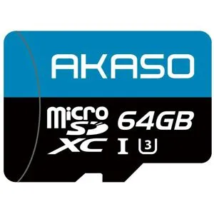 AKASO 64GB Micro-SD Kort til Kamera - 100MB/s - Sort / Blå
