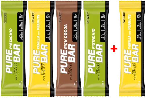 5x Prom-In Pure Bar 65 g vanilla-peanuts