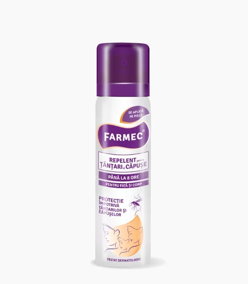 Spray repelent impotriva tantarilor si capuselor, Farmec, 75 ml