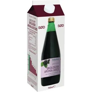 Aronia (Svartsurbær) Saft,Søt Smak, m. Rørsukker Øko - Oil of Life - 750 ml