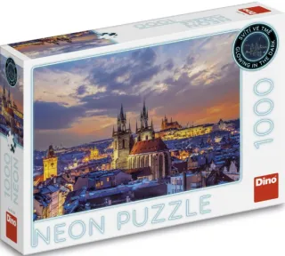 Puzzle Pohled na Hradčany 1000 dílků neon