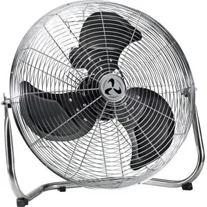 kaiserkraft Ventoinha de chão com pega, aço, cromado, Ø do rotor 400 mm, a partir de 3 unid.