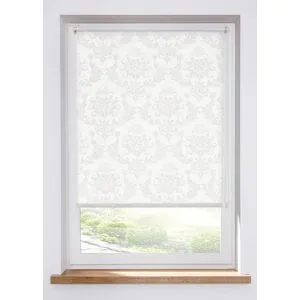 bonprix Sichtschutzrollo mit Ornament Druck weiß 6 (H/B: 150/90 cm)/5 (H/B: 150/80 cm)/7 (H/B: 150/100 cm)/8 (H/B: 150/120 cm)/1 (H/B: 150/45 cm)/2 (H/B: 150/50 cm)/3 (H/B: 150/60 cm)/4 (H/B: 150/70 cm)