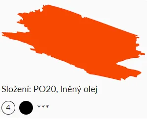 Olejová barva Umton 20ml – 0017 Kadmium červené světlé