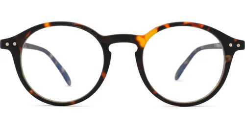 Izipizi Screen #D Tortoise - gafas con filtro para la luz azul, redondas, unisex, marrón