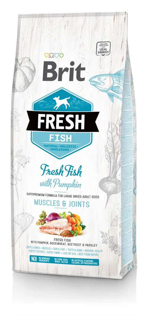 Brit Fresh Fish with Pumpkin Adult Large Muscles & Joints 2,5 kg