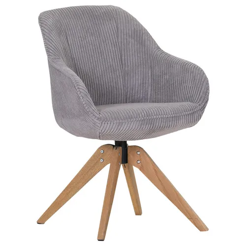 Ambia Home ŽIDLE S PODRUČKAMI, manšestr, světle šedá