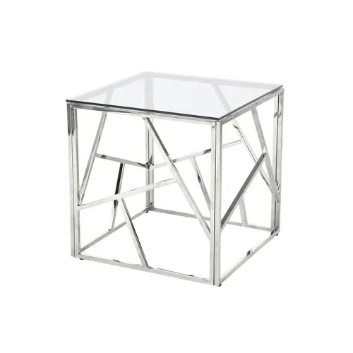 Livetastic PRÍRUČNÝ STOLÍK, číra, strieborná