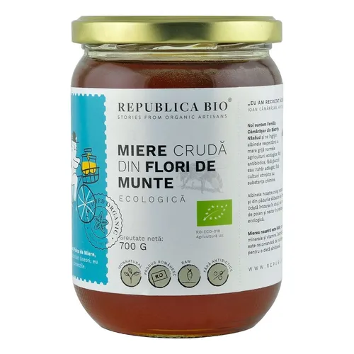 Miere din Flori de munte eco, 700g, Republica Bio