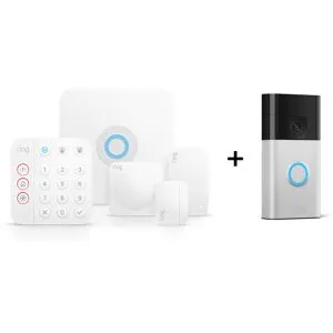 Ring Alarm 2.0 Sicherheitssystem - Komplett-Set + Battery Video Doorbell