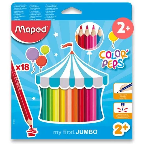 Maped Pastelky trojboké JUMBO Color' Peps 18 ks,BL