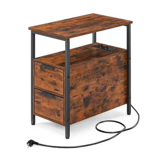 MID.YOU PRÍRUČNÝ STOLÍK, čierna, tmavohnedá