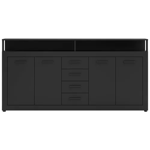 MID.YOU ŠIROKÁ KOMODA, antracitová, 190/96/32 cm