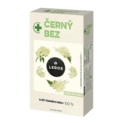 Leros Černý bez čaj 20x1g