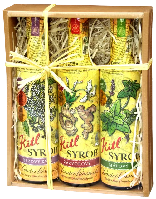 Kitl Syrob Dárková sada Bez+Zázvor+Máta 3 x 0,5 l