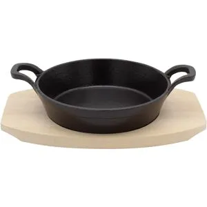 Karl Krüger Servierpfanne mit Holzteller