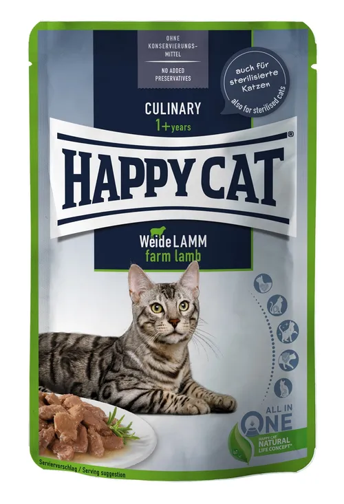 Happy Cat Culinary Weide Lamm kapsičky - Jehněčí 6 x 85 g