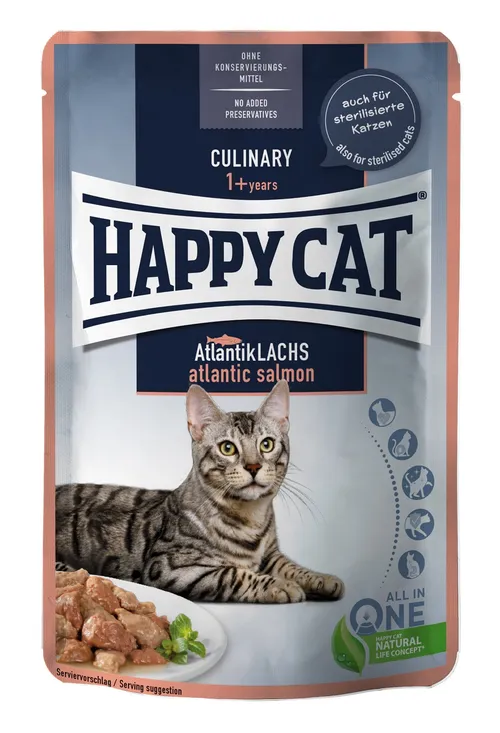Happy Cat Culinary Atlantik Lachs kapsičky - losos 24 x 85 g
