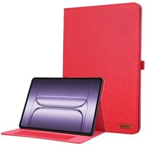 TABLETCOVERS.DK OnePlus Pad 3 Kunstlæder Flip Cover m. Kortholder & Ståfunktion - Rød