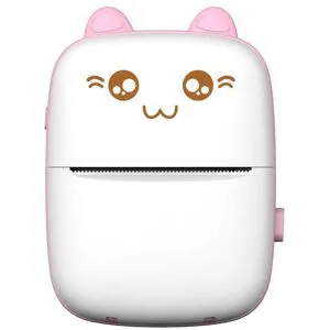 Hurtel Mini Cat Termisk Printer - Hvid / Pink