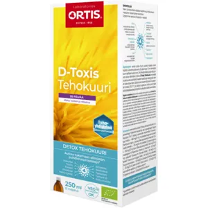 D-TOXIS DETOX TEHOKUURI VADELMA LUOMU BE-BIO-01 250 ML