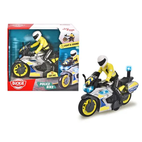 Dickie Policajný motocykel 17 cm s jazdcom