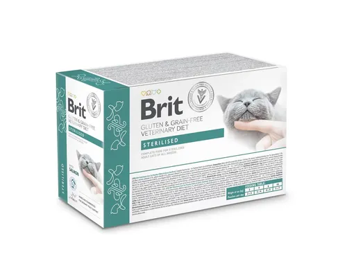 Brit Veterinary Diet Sterilised vlhké krmivo pro kočky 12 x 85 g