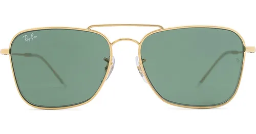 Ray-Ban Caravan Reverse RBR0102 001/VR 58 - rectangulares gafas de sol, unisex, dorado