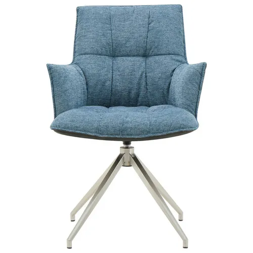 Novel ŽIDLE S PODRUČKAMI, nerezová ocel, mikrovlákno, vzhled lnu, antracitová, modrá