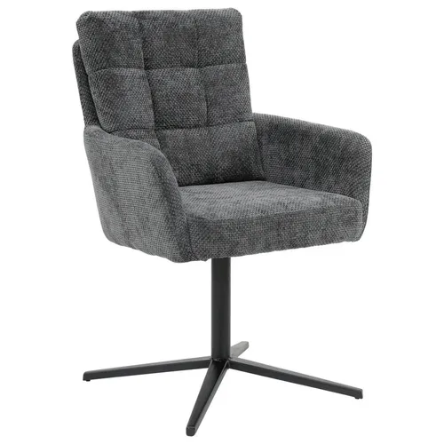 Stylife ŽIDLE S PODRUČKAMI, železo, žinylka, šedá, černá