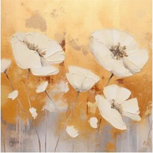 XXXL OBRAZ NA KOVU, květiny, 30/30/2 cm