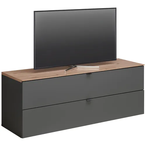 Hom`in KOMODA POD TELEVIZI, barvy grafitu, dub artisan, 140/62/44 cm