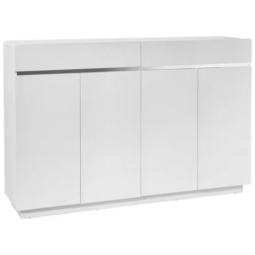 Xora BOTNÍK, bílá, barvy nerez oceli, 160,3/104,5/34,5 cm