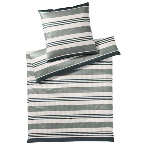 Yes for bed POVLEČENÍ, makosatén, šedá, zelená, 155/200 cm