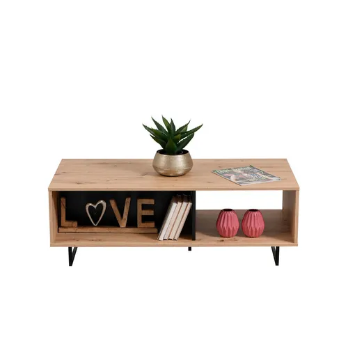 Xora KONFERENČNÝ STOLÍK, farba duba, kov, kompozitné drevo, 120,5/42,5/60,5 cm