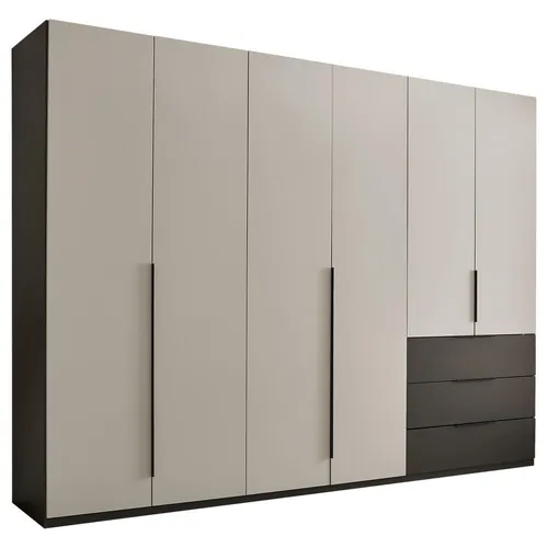 Xora SKRIŇA S OTOČNÝMI DVERAMI, grafitová, svetlosivá, 300/225,5/60 cm