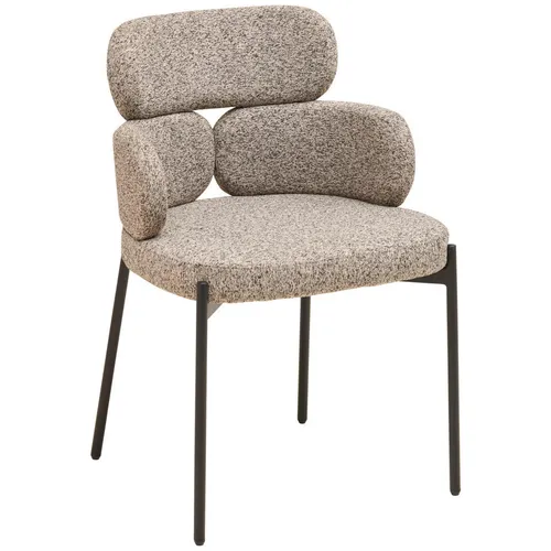 MID.YOU ŽIDLE S PODRUČKAMI, železo, tkaná látka, šedá