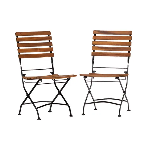 Gardenson SADA ZAHR. ŽIDLÍ 2 ks dřevo, kov