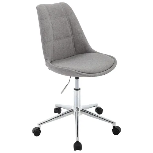 Carryhome OTOČNÁ ŽIDLE PRO MLÁDEŽ, tkaná látka, barvy chromu, světle šedá