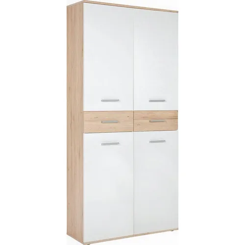 Xora BOTNÍK, bílá, barvy dubu, 90/195/35 cm