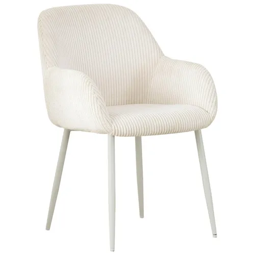 Xora ŽIDLE S PODRUČKAMI, železo, manšestr, bílá