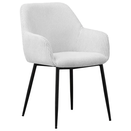 Xora ŽIDLE S PODRUČKAMI, železo, manšestr, černá, krémová