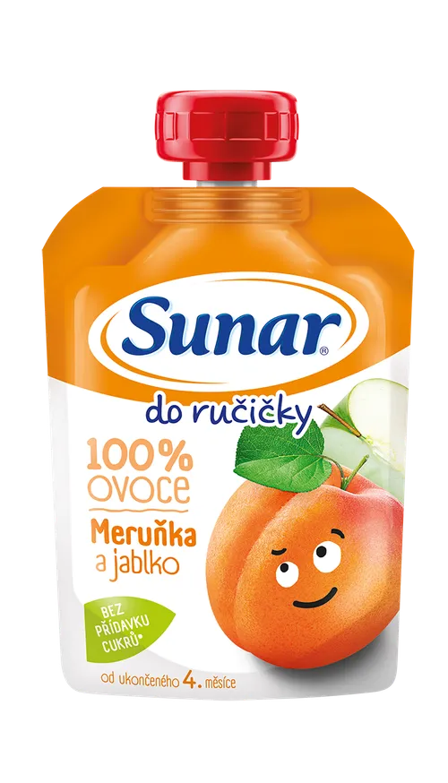 SUNAR Do ručičky ovocná kapsička marhuľa 4m+ 1 x 100 g