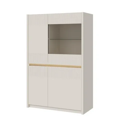 Hom`in VYSOKÁ KOMODA, barvy dubu, pískové barvy, 95,3/146,7/41,5 cm