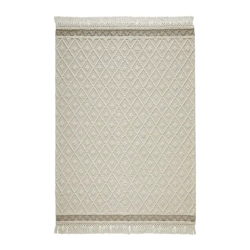 Linea Natura RUČNĚ TKANÝ KOBEREC, 160/230 cm, barvy stříbra, béžová