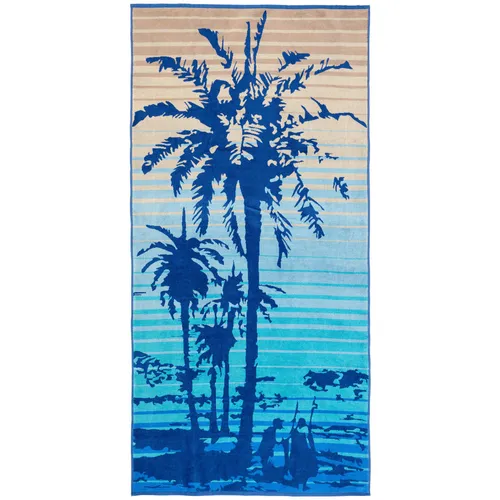 Esposa OSUŠKA NA PLÁŽ, 90/180 cm, modrá, béžová