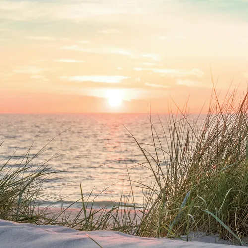 Euroart OBRAZ NA SKLE, pláž a moře, 20/20/1,40 cm