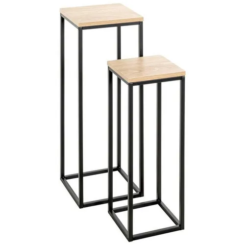 XXXL SADA STOLKŮ, černá, barvy dubu