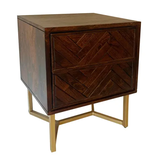 Livetastic NOČNÁ SKRINKA, akácia, tmavohnedá,